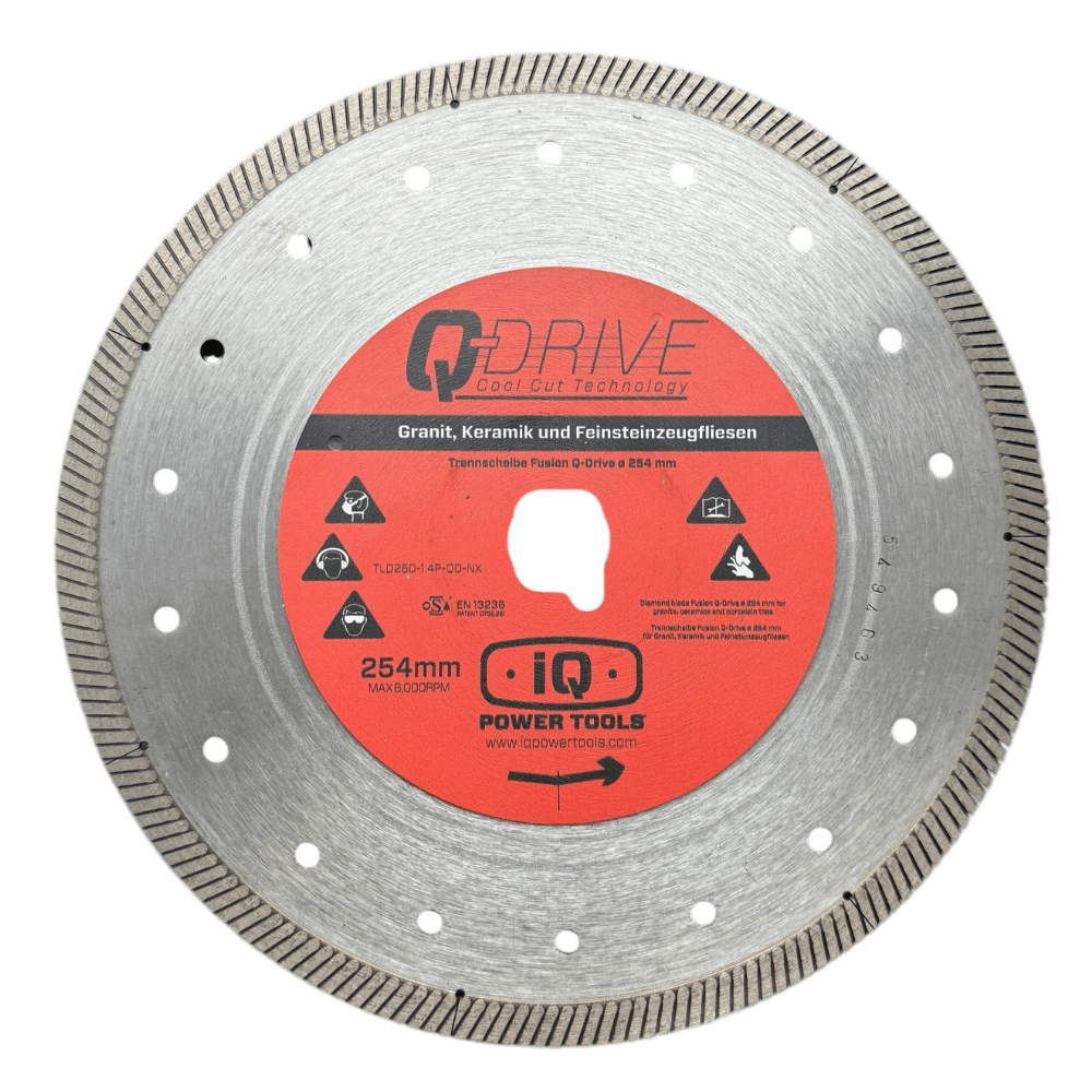 10" x .060 Q-Drive Plus-Tile Blade Dry Diamond - Finishing Touch - iqpowertools