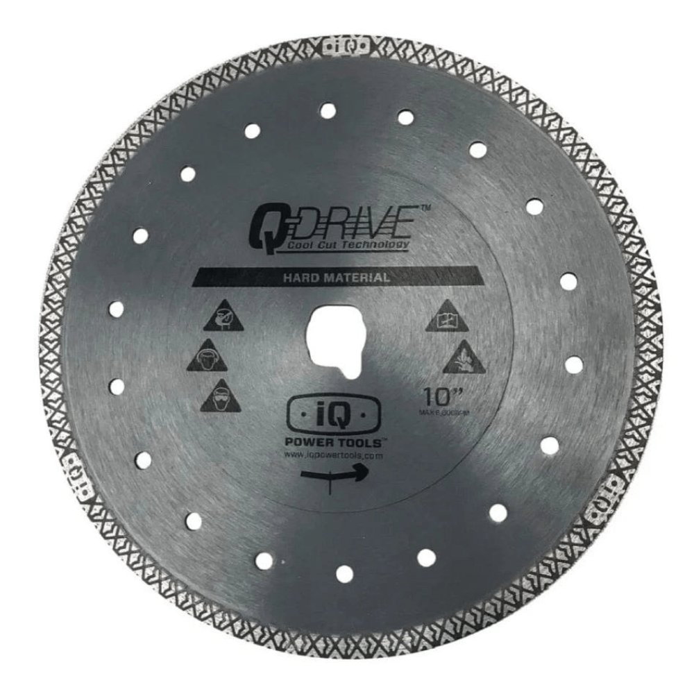 10" x .060 Q-Drive Plus Tile Blade Dry Platinum - Hard Material - Grey - iqpowertools