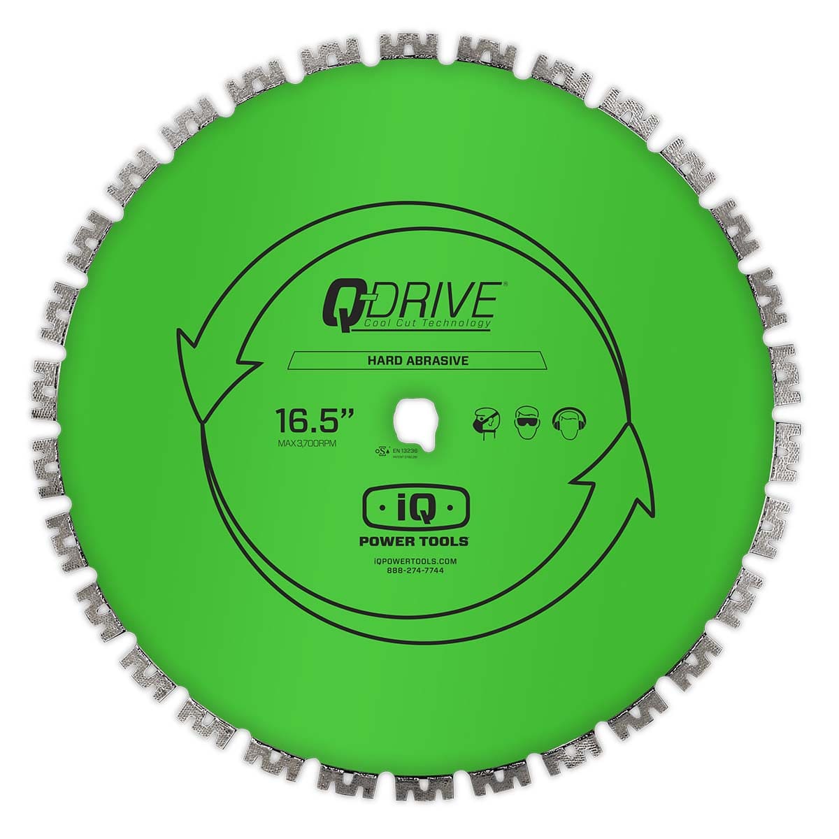 16.5" Q-Drive M Segment Speed Cut Hard Abrasive Blade - iqpowertools