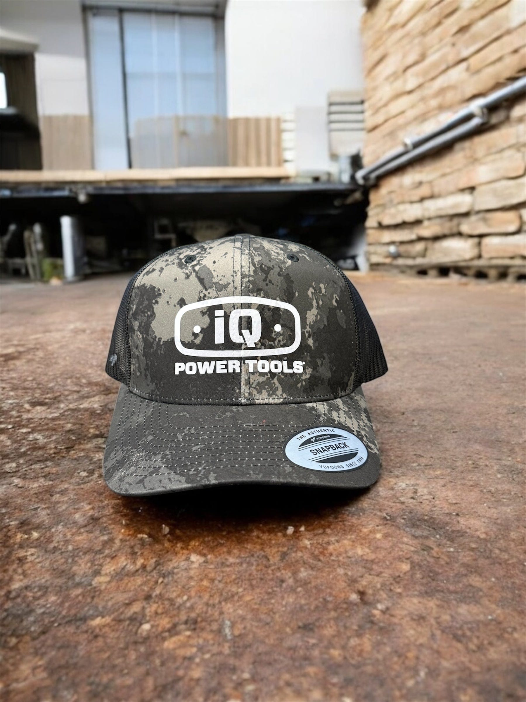 iQ Power Tools Black Camo Trucker Hat – Snapback - iqpowertools