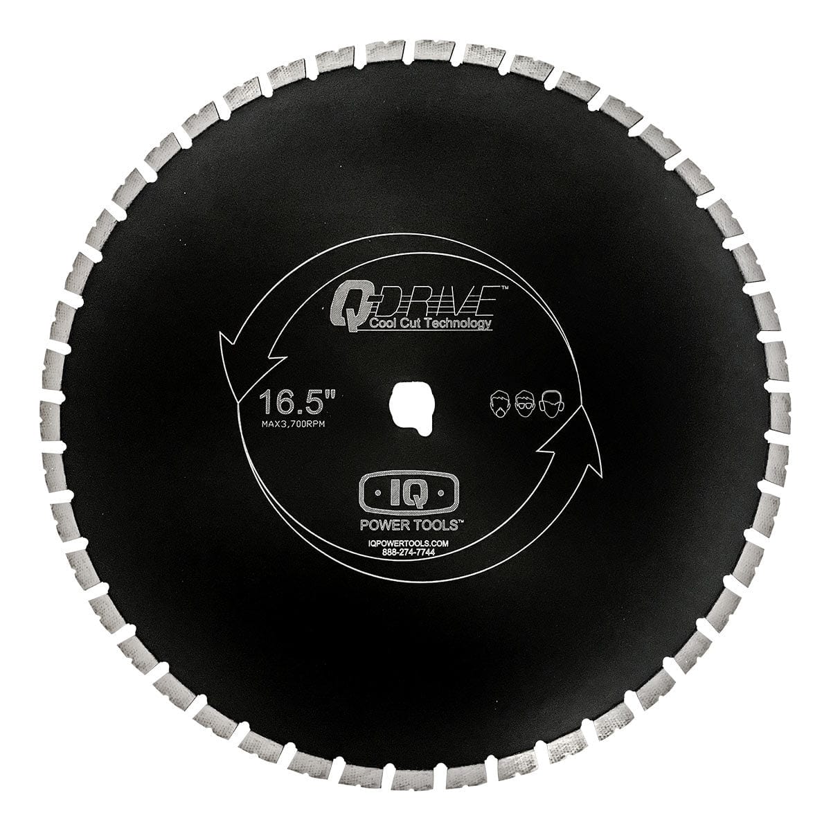 16.5" Q-Drive Arrayed Segmented Medium Soft Combination Blade Silent Core -Premium- - iqpowertools