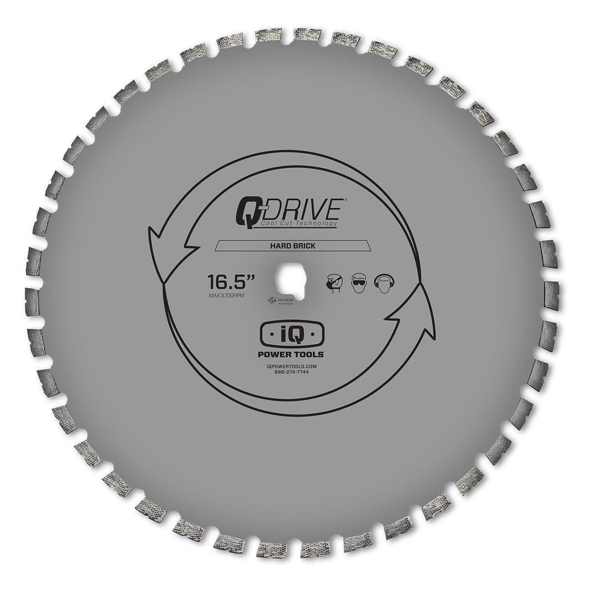 16.5" Q-Drive Arrayed Segmented Hard Brick Blade Silent Core - HM1 - iqpowertools