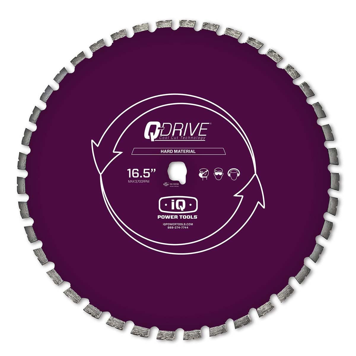 16.5" Q-Drive Arrayed Segmented Super Hard Material  Blade