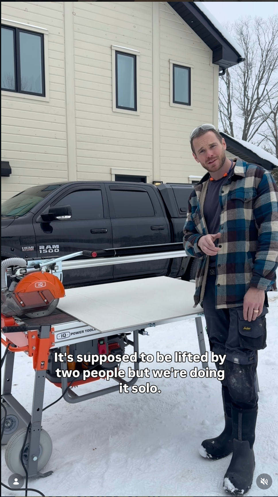 Snow on the ground. Job still getting done.