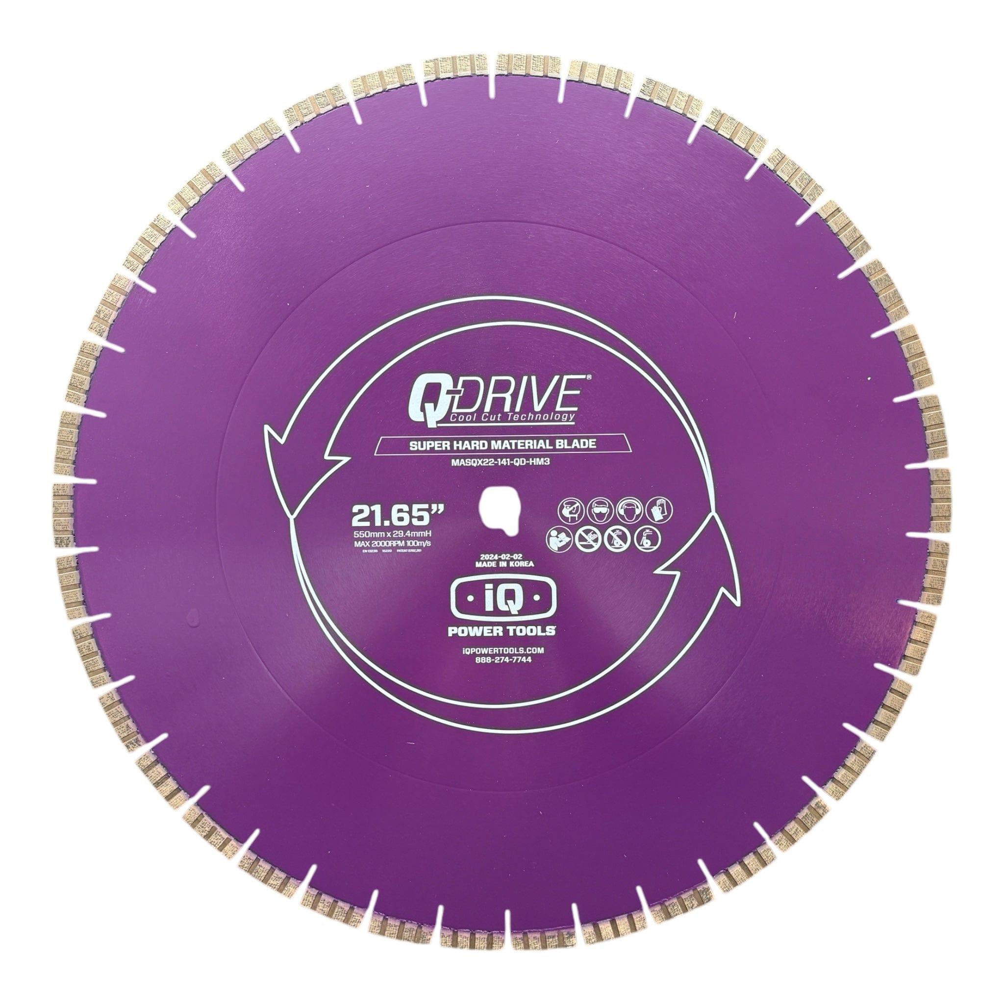 21.65" Q-Drive Arrayed Segmented Super Hard Material Blade - iqpowertools