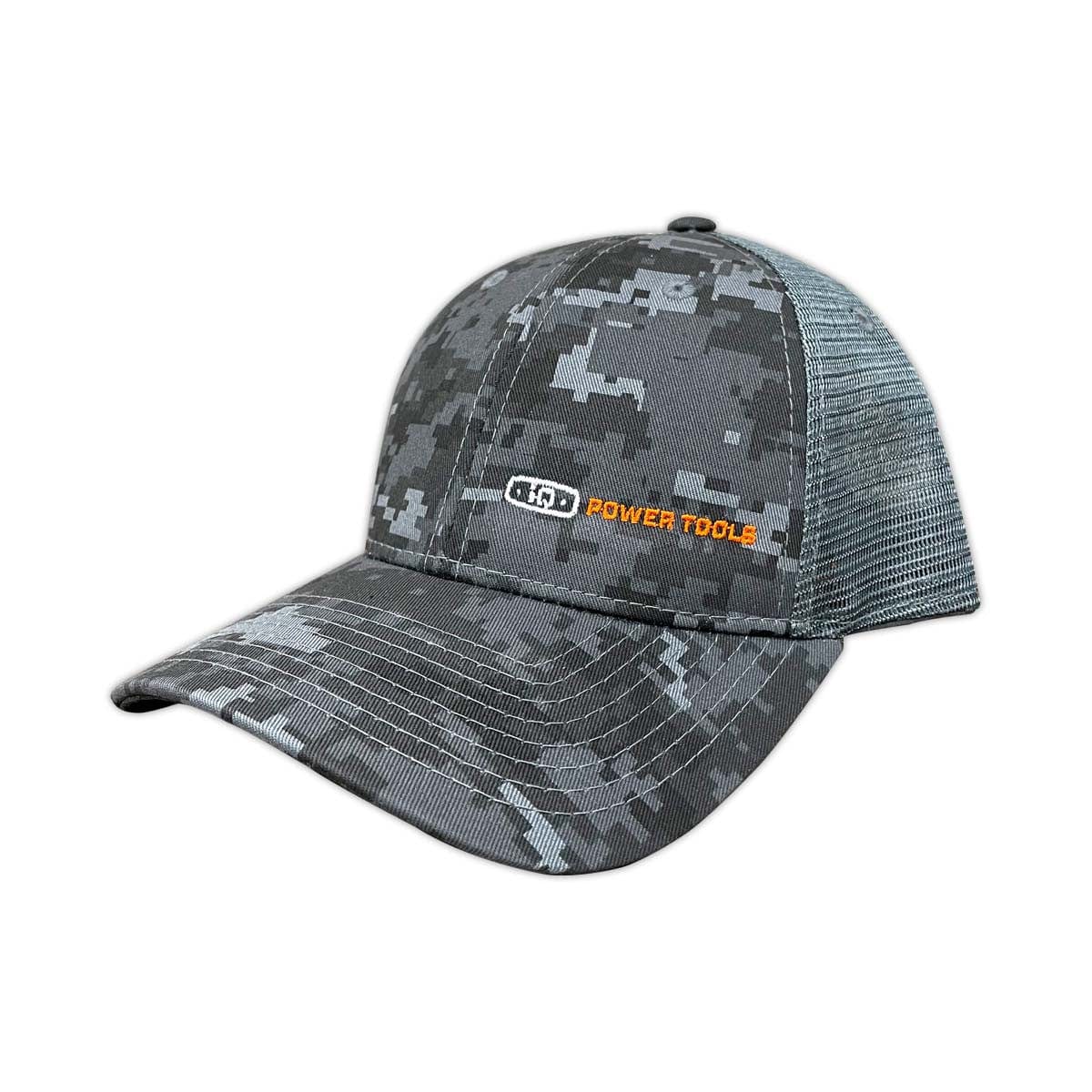 Trucker Hat, Structured Multicamo Black/Grey, Emb. IQ Logo, One Size